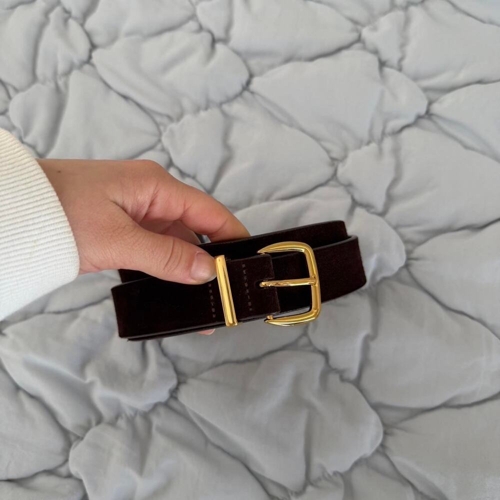 Madewell brown suede belt